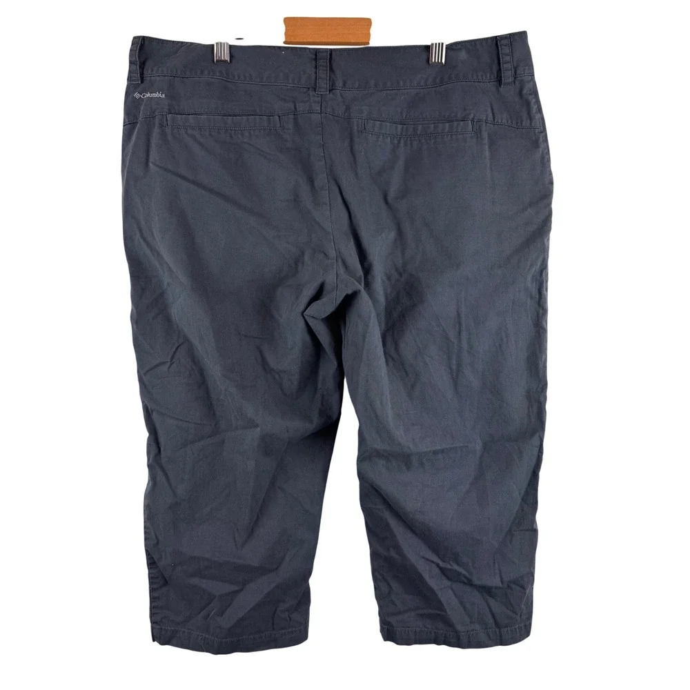 Columbia‎ Capri Pants Women 12 Gray Outdoor Hiking Casual Mid Rise Crop